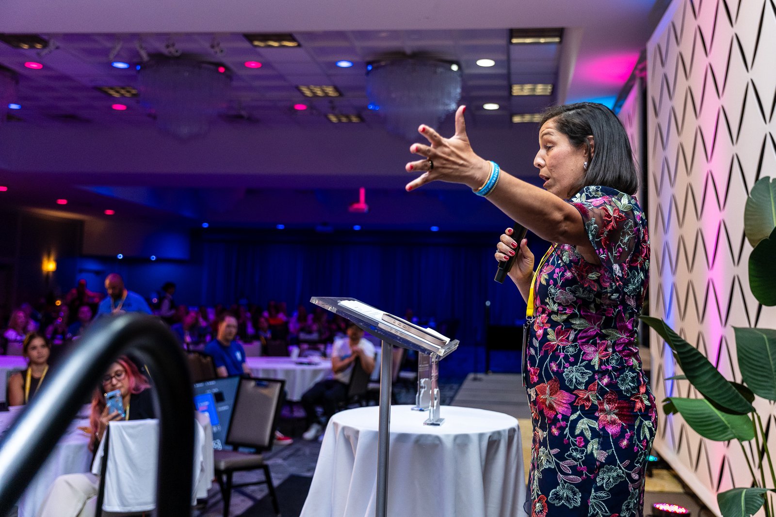 Dr. Isa Karabed speaking to a live audience at the 2026 CultureCon conference