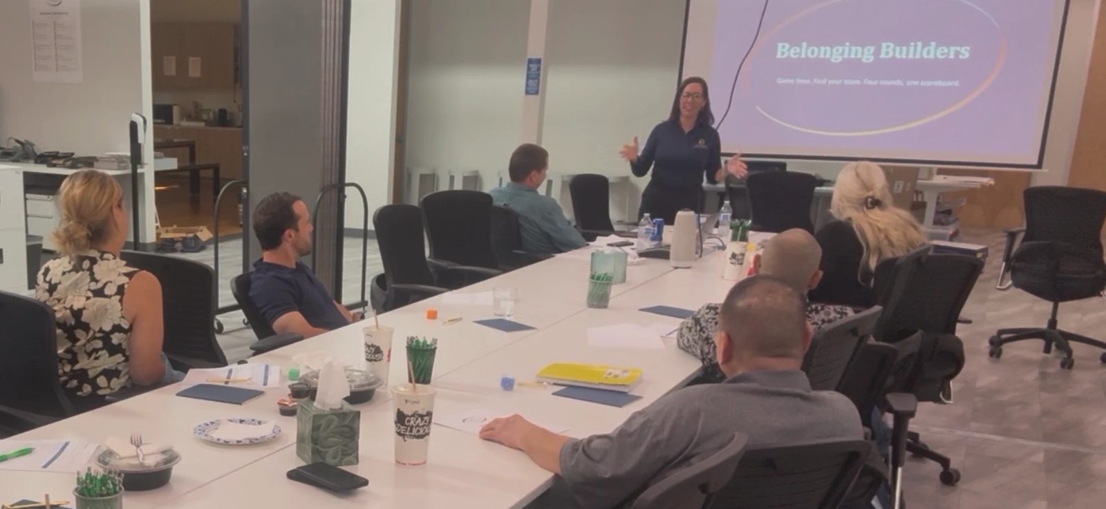 Dr. Isa Karabed leading a Belonging Builders team training